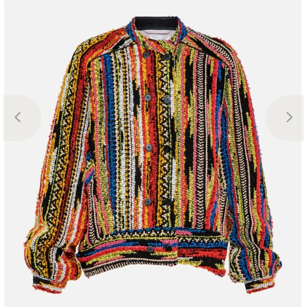 FORTE FORTE BLOUSON JACQUARD PARAISO JACKET - FIESTA - Picture 2 of 10